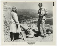 4d682 MODESTY BLAISE  8.25x10 still 1966 Monica Vitti & Terence Stamp with guns by dead guy!