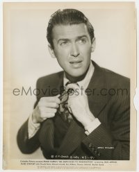 4d689 MR. SMITH GOES TO WASHINGTON  8x10 still 1939 portrait of James Stewart adjusting his tie!