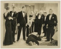 4d692 MURDER BY TELEVISION  8.25x10 still 1935 people at fancy party standing around dead man!