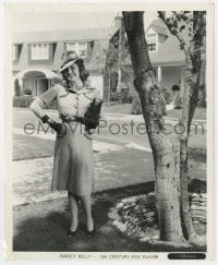4d704 NANCY KELLY  8.25x10 still 1940 modeling a beautifully tailored suit outdoors by tree!