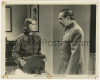 4d713 NINOTCHKA  8x10 still 1939 close up of creepy Bela Lugosi glaring at pretty Greta Garbo!