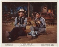 4d053 PARDNERS color 8x10 still 1956 cowboys Jerry Lewis & Dean Martin sitting on the ground!