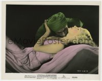 4d054 RAINS OF RANCHIPUR color 8x10 still 1955 tubaned Richard Burton nuzzling sexy Lana Turner!
