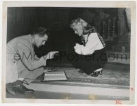 4d920 TENDER COMRADE candid 8x10.25 still 1944 Edward Dmytryk & Ginger Rogers go over the script!
