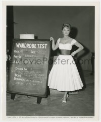 4d932 THIS HAPPY FEELING wadrobe test 8.25x10 still 1958 Debbie Reynolds in pretty dress as Janet!
