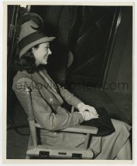 4d935 THIS THING CALLED LOVE candid 8x10 still 1941 Rosalind Russell smiling on set by Lippman!