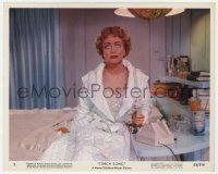 4d066 TORCH SONG color 8x10 still #3 1953 close up of worried Joan Crawford holding phone!