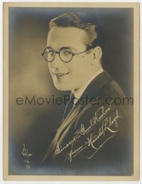 4d452 HAROLD LLOYD deluxe 7x9 fan photo 1920s portrait in his trademark glasses by Witzel!