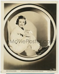 4d653 MARGARET LINDSAY  8x10.25 still 1935 in new smartly tailored sport pajamas of white flannel!