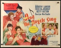 4f492 AND THE ANGELS SING style B 1/2sh 1944 Fred MacMurray w/Dorothy Lamour & sexy band!