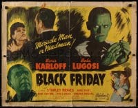 4f508 BLACK FRIDAY 1/2sh R1947 Bela Lugosi, is Karloff a miracle man or madman, Realart, rare!