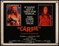 4f529 CARRIE 1/2sh 1976 Stephen King, Sissy Spacek before and after her bloodbath at the prom!
