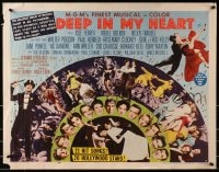 4f553 DEEP IN MY HEART style A 1/2sh 1954 MGM's finest all-star musical, headshots of 13 top stars!