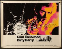 4f556 DIRTY HARRY 1/2sh 1971 art of Clint Eastwood pointing his .44 magnum, Don Siegel classic!