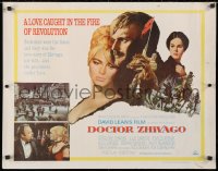 4f559 DOCTOR ZHIVAGO 1/2sh 1965 Omar Sharif, Julie Christie, David Lean English epic, Terpning art!
