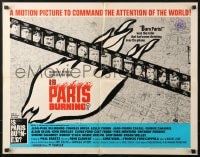 4f616 IS PARIS BURNING 1/2sh 1966 Rene Clement's Paris brule-t-il, World War II all-star cast!