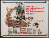 4f619 IT'S A MAD, MAD, MAD, MAD WORLD 1/2sh R1970 great art of entire cast by Jack Davis!