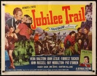 4f625 JUBILEE TRAIL style B 1/2sh 1954 sexy Vera Ralston, Joan Leslie, Forrest Tucker!