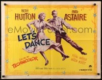 4f649 LET'S DANCE style B 1/2sh 1950 great image of dancing Fred Astaire & Betty Hutton!