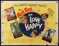 4f657 LOVE HAPPY style B 1/2sh 1949 Marx Brothers and sexy girls in musical Girlesque!
