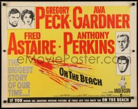 4f687 ON THE BEACH style A 1/2sh 1959 Gregory Peck, Ava Gardner, Fred Astaire & Anthony Perkins!