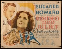4f722 ROMEO & JULIET 1/2sh R1962 Norma Shearer, Leslie Howard, John Barrymore, William Shakespeare
