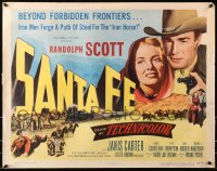4f727 SANTA FE 1/2sh 1951 art of cowboy Randolph Scott in New Mexico, directed by Irving Pichel