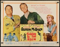 4f742 SOLDIER IN THE RAIN style B 1/2sh 1964 close-ups of misfit soldiers Steve McQueen & Jackie Gleason!