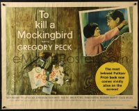 4f765 TO KILL A MOCKINGBIRD 1/2sh 1963 Gregory Peck classic, Harper Lee's famous novel!