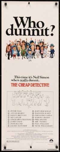 4f046 CHEAP DETECTIVE insert 1978 Tanenbaum art of private eye Peter Falk, Ann-Margret!