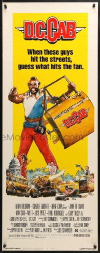 4f058 D.C. CAB insert 1983 great Drew Struzan art of angry Mr. T with torn-off cab door!