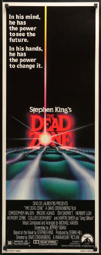 4f061 DEAD ZONE insert 1983 David Cronenberg, Stephen King, he has the power to see the future!