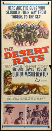 4f065 DESERT RATS insert 1953 Richard Burton leads Australian & New Zealand soldiers against Nazis!
