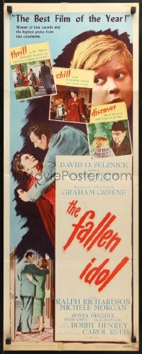 4f081 FALLEN IDOL insert 1949 Ralph Richardson, directed by Carol Reed, written by Graham Greene!