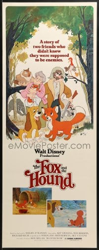4f093 FOX & THE HOUND insert 1981 two friends who didn't know they were supposed to be enemies!
