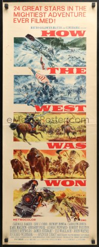 4f125 HOW THE WEST WAS WON insert 1964 John Ford epic, Debbie Reynolds, Gregory Peck & all-star cast!