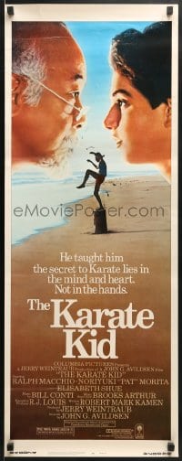 4f140 KARATE KID insert 1984 Pat Morita, Ralph Macchio, teen martial arts classic!