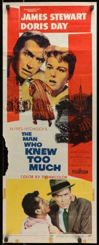4f157 MAN WHO KNEW TOO MUCH insert 1956 James Stewart & Doris Day, directed by Alfred Hitchcock!