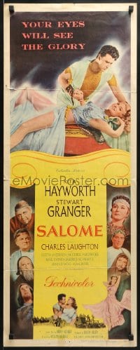 4f203 SALOME insert 1953 great images of sexy Rita Hayworth, Stewart Granger & Charles Laughton!
