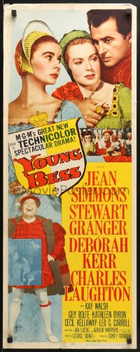 4f275 YOUNG BESS insert 1953 Jean Simmons, Stewart Granger, Deborah Kerr, Charles Laughton!