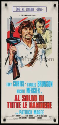 4f997 YOU CAN'T WIN 'EM ALL Italian locandina 1970 Charles Bronson, Tony Curtis with machine guns!