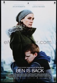 4g556 BEN IS BACK DS 1sh 2018 great image of Julia Roberts, Lucas Hedges in the title role!