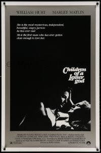 4g588 CHILDREN OF A LESSER GOD 1sh 1986 William Hurt & Best Actress winner Marlee Matlin!