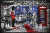 4g258 JUBILATION 22x33 commercial poster 2012 Mr. Brainwash art of the Queen and her guard!