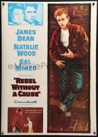 4g274 REBEL WITHOUT A CAUSE 20x28 commercial poster 1988 Nicholas Ray, James Dean & Natalie Wood!
