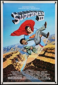 4g286 SUPERMAN III 27x40 commercial poster 2006 Reeve flying with Richard Pryor by L. Salk!