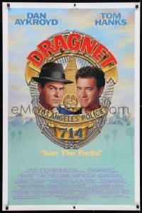 4g631 DRAGNET 1sh 1987 Dan Aykroyd as detective Joe Friday with Tom Hanks, art by McGinty!