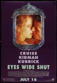 4g643 EYES WIDE SHUT advance DS 1sh 1999 Kubrick, Tom Cruise & Nicole Kidman reflected in mirror!
