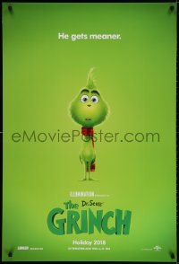 4g689 GRINCH advance DS 1sh 2018 Dr. Seuss book How the Grinch Stole Christmas, Holiday 2018!