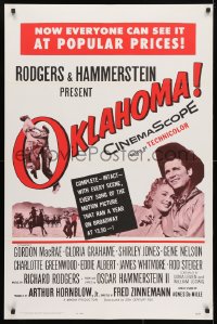 4g819 OKLAHOMA 1sh R1963 Gordon MacRae, Shirley Jones, Rodgers & Hammerstein musical!